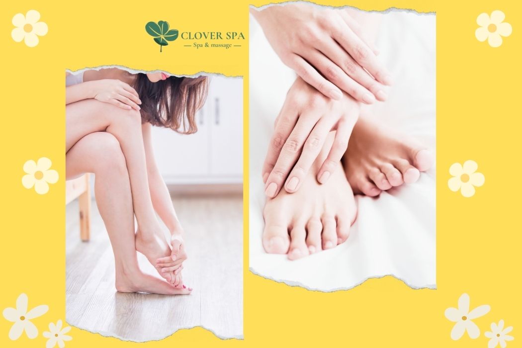 massage chân làm giảm đau và sưng